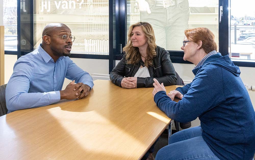 Inspireren over leren Rotterdam aan tafel Martin, Bianca en Annelies