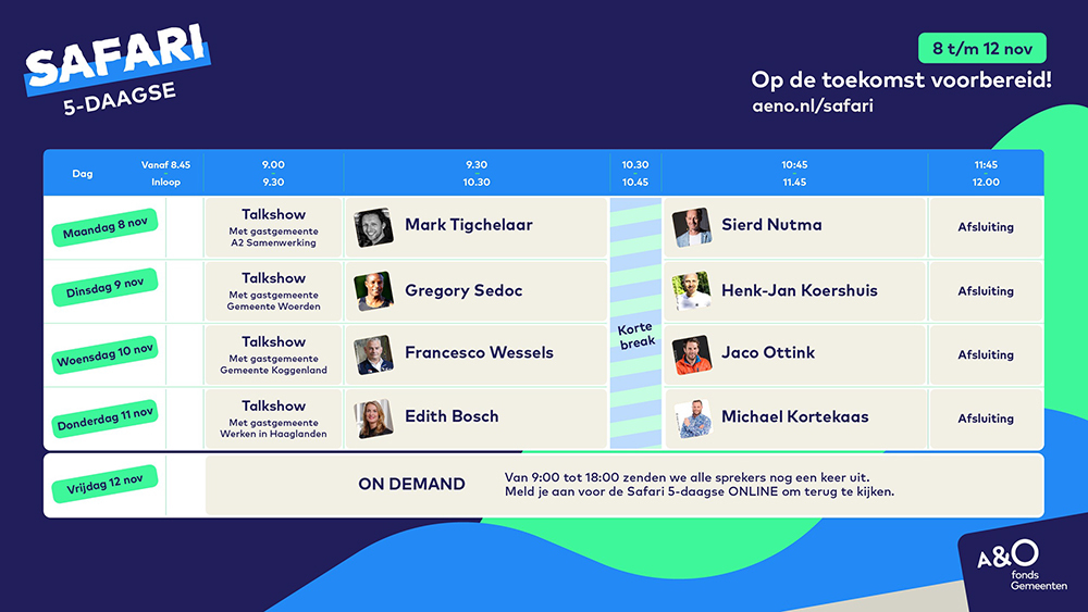 Programma Safari 5 daagse 2021 1000