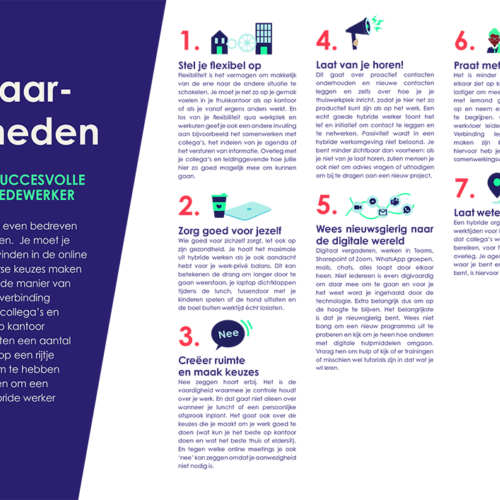 Hybride werken 7 vaardigheden succesvolle medewerker
