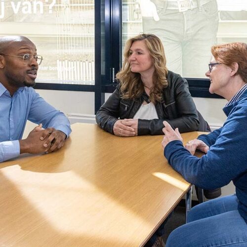 Inspireren over leren Rotterdam aan tafel Martin, Bianca en Annelies