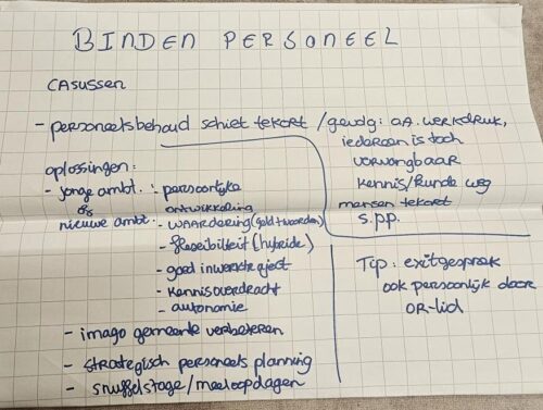 Flap binden personeel 1