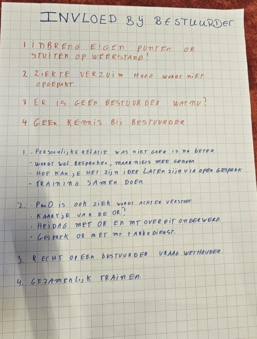 Flap invloed bij bestuurder 1