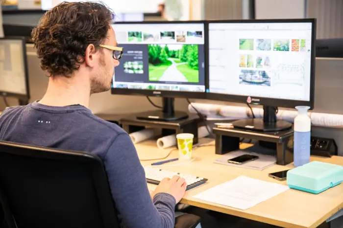 Computer man gemeente 1000