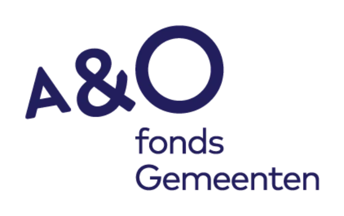 AO staand logo A&O fonds Gemeenten in donkerblauw