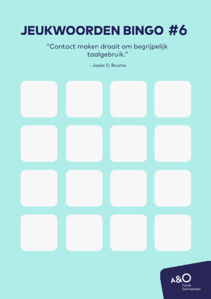 Jeukwoordenbingo 6 leeg