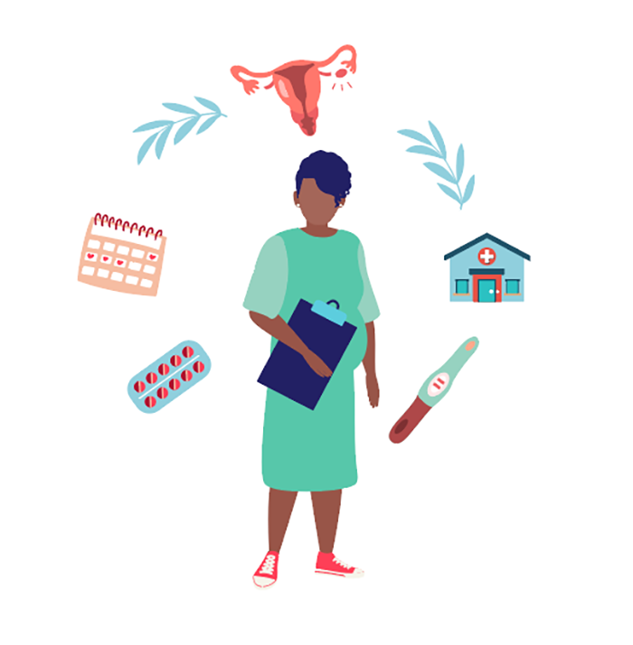 Werkende vrouw beeld zwanger